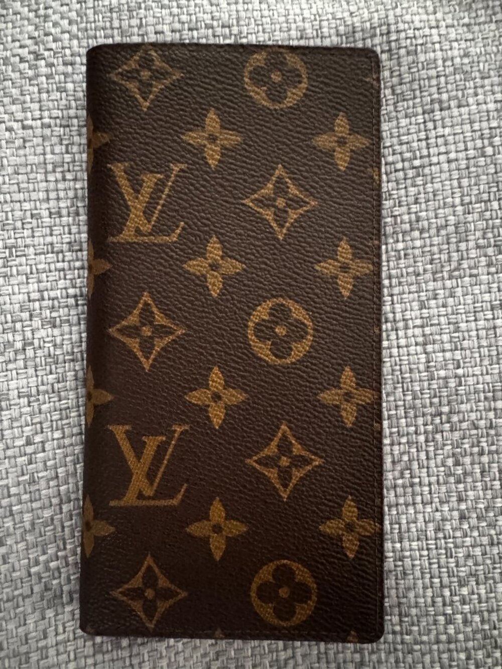 Brown Monogram Long Bifold Wallet. Classic luxury-inspired pattern.